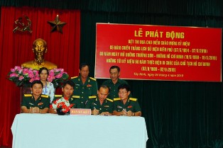 Bộ Chỉ huy Quân sự tỉnh Tây Ninh phát động đợt thi đua cao điểm với Chủ đề “Ra sức luyện quân, lập công, quyết thắng”